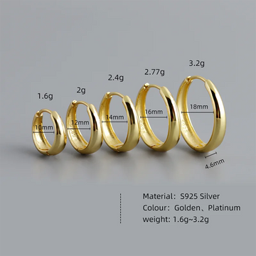 "Minimalist Edge" Hoop Earrings: Certified 925 Silver with Punk Attitude