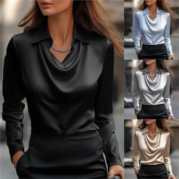 "Vintage Silk" Shirt: The Elegance of Satin for the Modern Woman